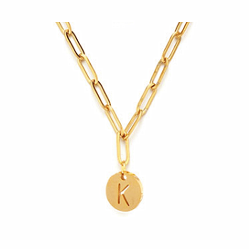 block letter initial necklace wholesale jewelry supplies personalized stainless steel nameplate jewelry makers